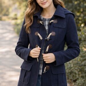Forever 21 Navy Toggle Utility Jacket